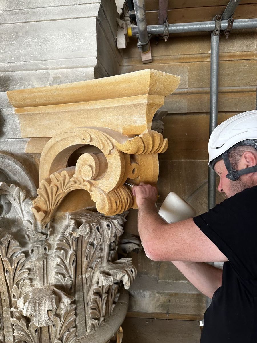 Stone carving close-up