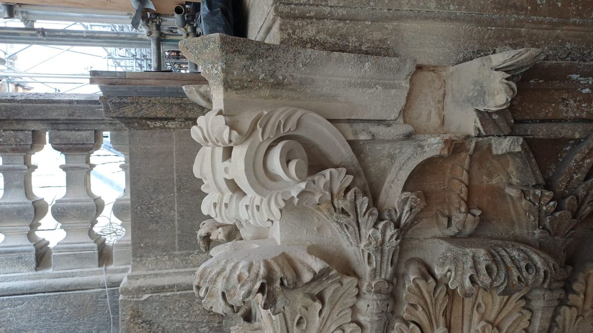 Completed stone repair